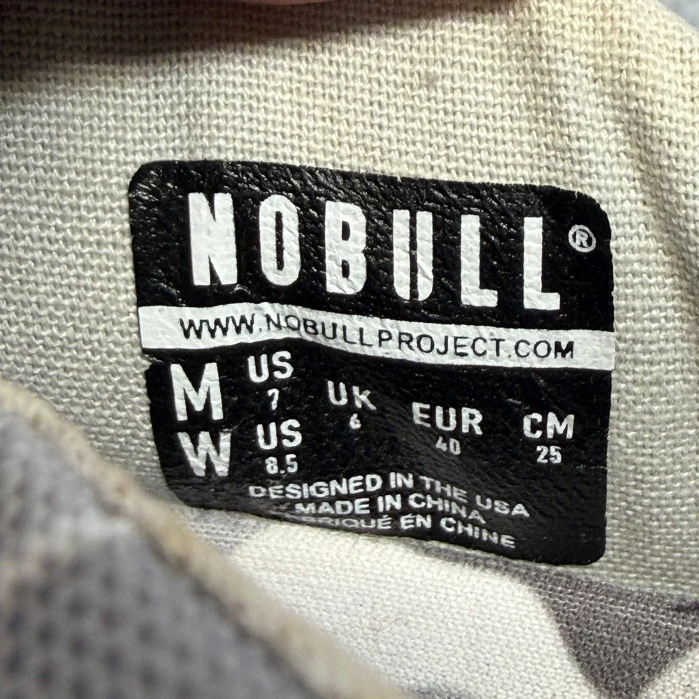 NOBULL Womens Shoes Size 8.5 Canvas Trainer Camo Grey White Athletic Sneakers